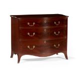 GEORGE III MAHOGANY SERPENTINE CHEST OF DRAWERS 18TH CENTURY