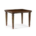 GEORGE III ROSEWOOD, PARCEL GILT, EBONISED AND PAINTED CENTRE TABLE LATE 18TH CENTURY