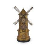 FRENCH INDUSTRIAL AUTOMATON WINDMILL CLOCK, BY GUILMET LATE 19TH CENTURY