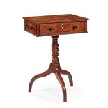 LATE GEORGE III MAHOGANY AND EBONISED TRIPOD LAMP TABLE EARLY 19TH CENTURY