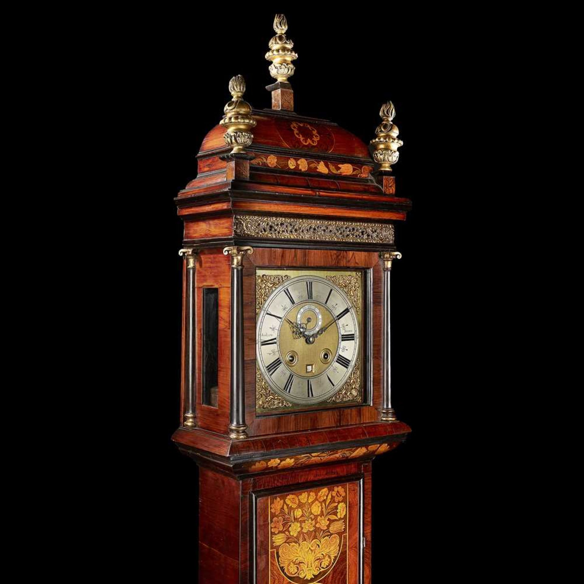 RARE MONTH-GOING EBONY, ROSEWOOD, AND ELM LONGCASE CLOCK, ANDREW BROUN [BROWN], EDINBURGH CIRCA 1695 - Bild 2 aus 5