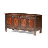 OAK AND MARQUETRY DOWER CHEST, NORTH YORKSHIRE 17TH CENTURY
