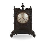 SCOTTISH PATINATED BRONZE BRACKET CLOCK, JAMES RITCHIE & SON, EDINBURGH 19TH CENTURY
