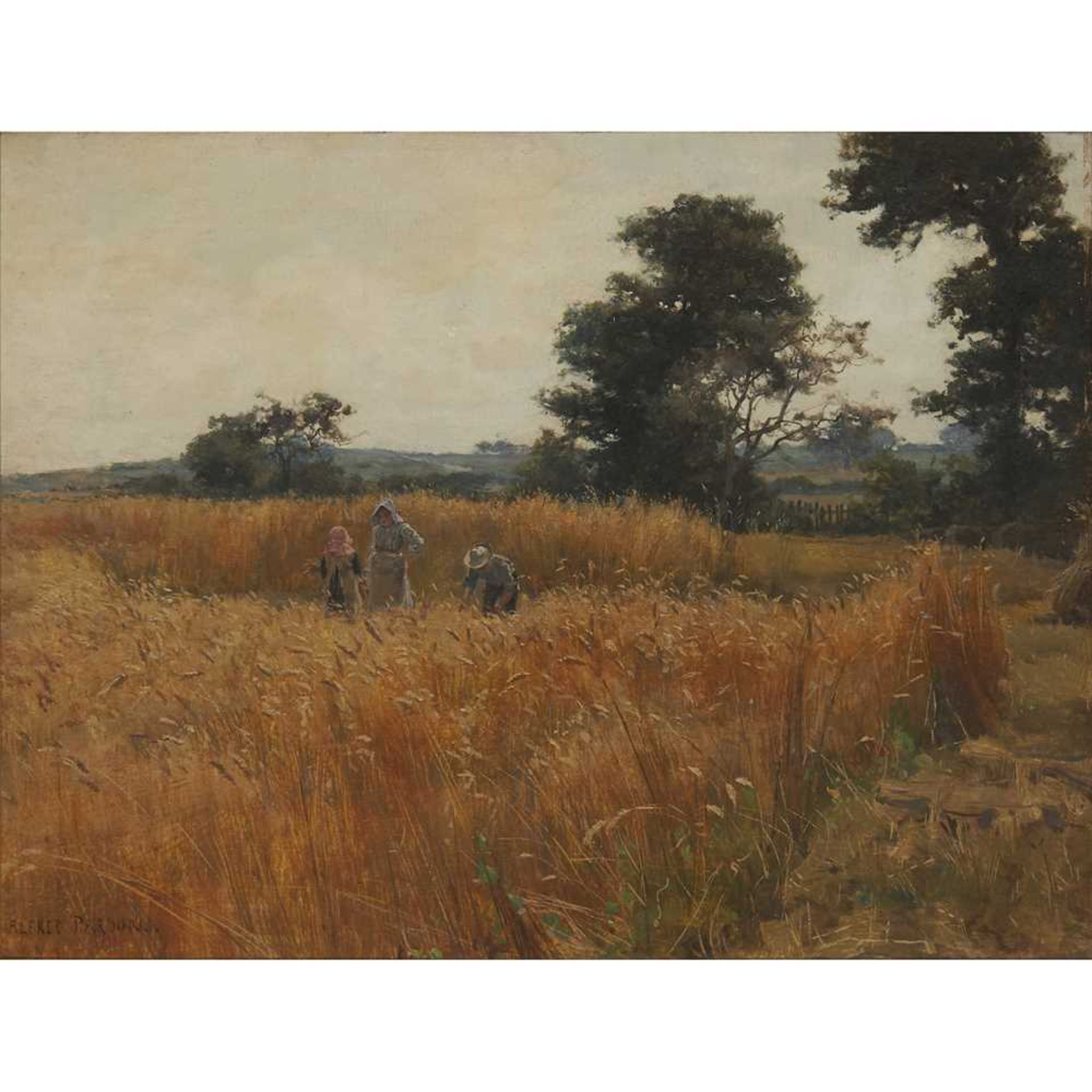 ALFRED WILLIAM PARSONS A.R.A. (BRITISH 1847-1920) HARVEST TIME