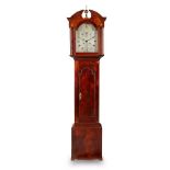 SCOTTISH LATE GEORGE III MAHOGANY AND INLAID LONGCASE CLOCK, DAVID SUTHERLAND, KEITH EARLY 19TH CENT