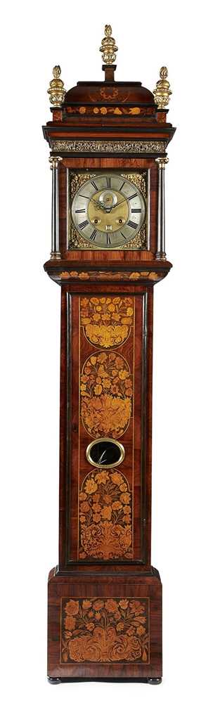 RARE MONTH-GOING EBONY, ROSEWOOD, AND ELM LONGCASE CLOCK, ANDREW BROUN [BROWN], EDINBURGH CIRCA 1695