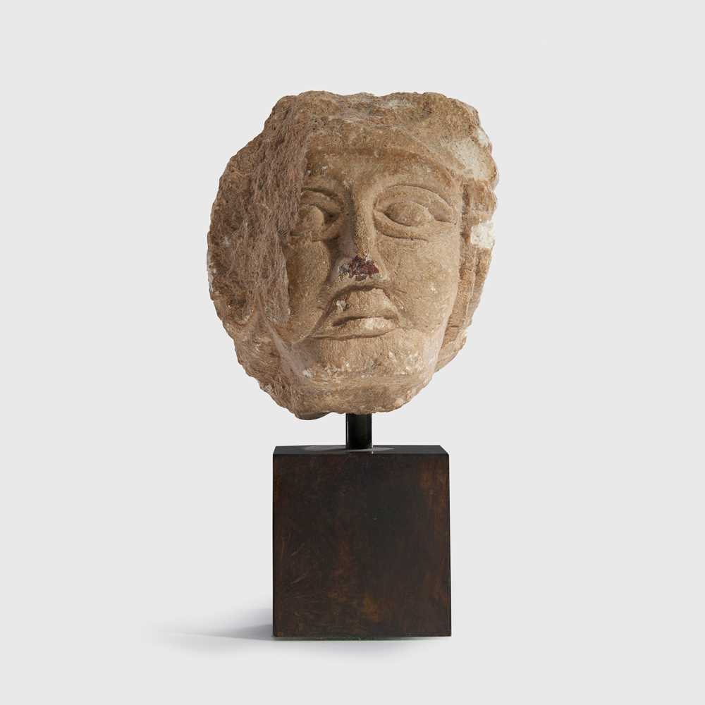 EASTERN ROMAN HEAD OF A DEITY NEAR EAST, 1ST CENTURY A.D. - Image 2 of 2