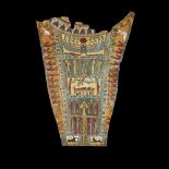 FINE ANCIENT EGYPTIAN CARTONNAGE PANEL EGYPT, NEW KINGDOM, C. 1550 - 1070 B.C.