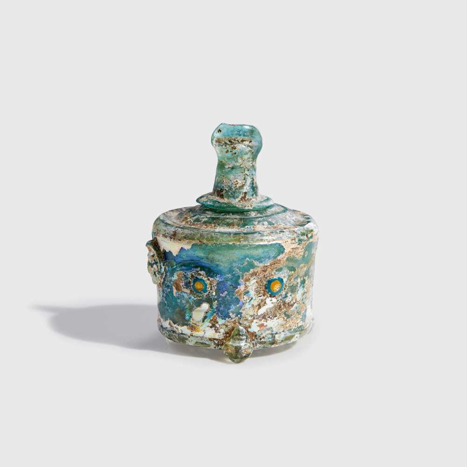 ROMAN GLASS PYXIS 1ST - 2ND CENTURY AD - Image 3 of 3