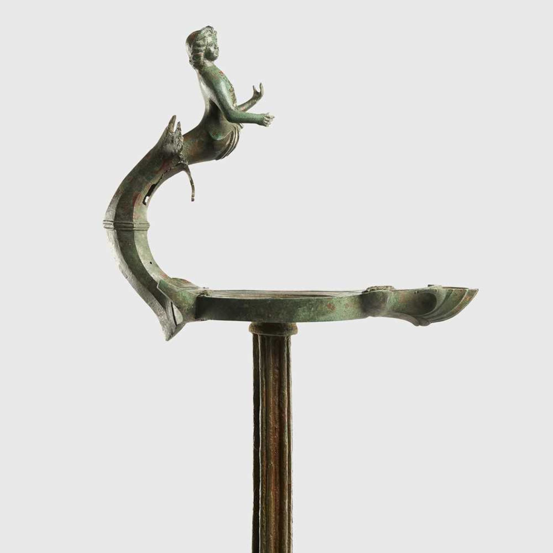 FINE ROMAN BRONZE CANDELABRA EUROPE, 2ND CENTURY A.D. - Image 8 of 11