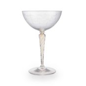 HARRY POWELL (1853-1922) FOR JAMES POWELL & SONS, WHITEFRIARS COBWEB AND DEWDROP GOBLET, 1901