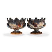AMERICAN PAIR OF FOOTED VASES, CIRCA 1900
