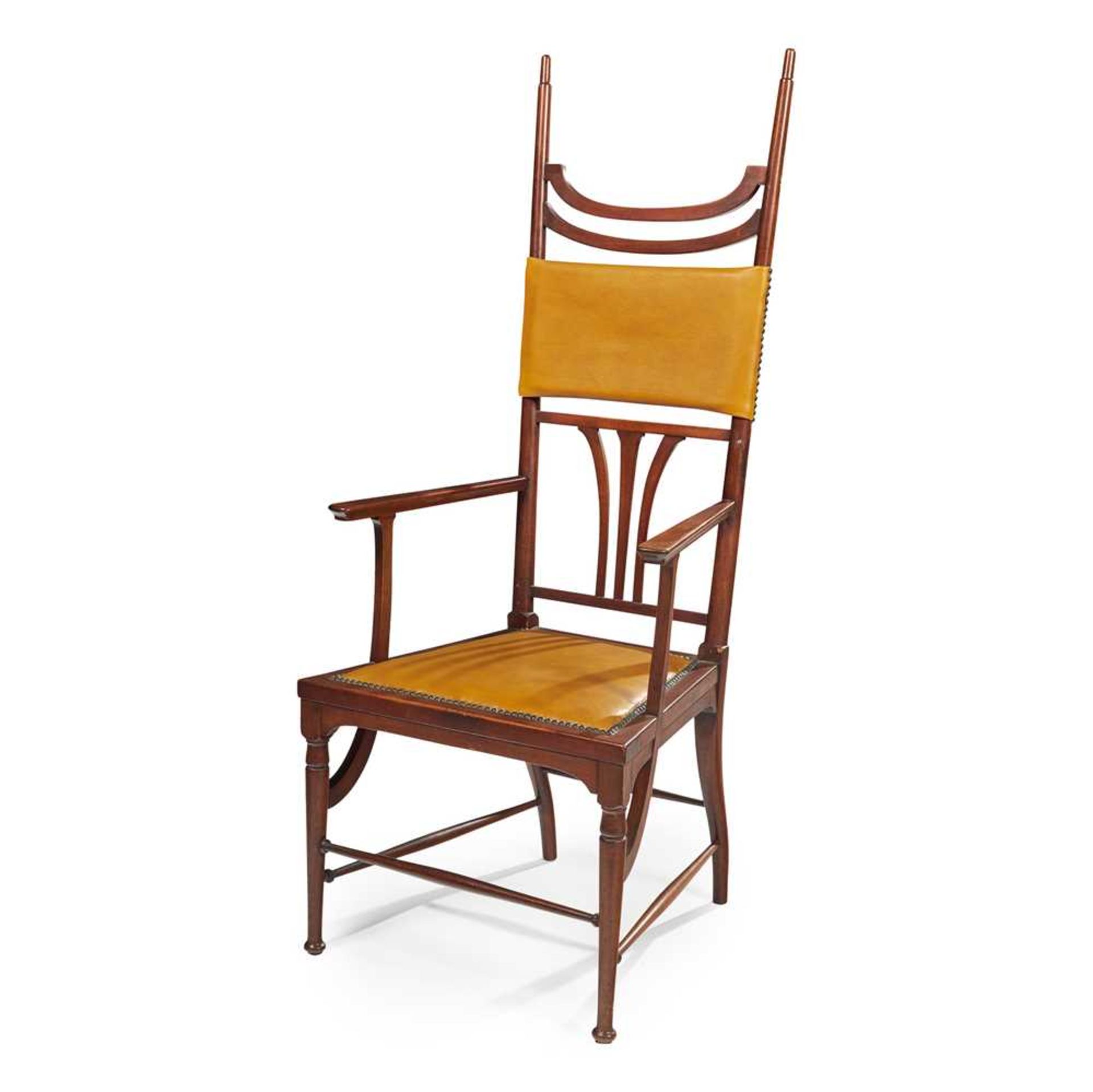 MANNER OF J. S. HENRY ART NOUVEAU CHAIR, CIRCA 1910 - Image 2 of 2