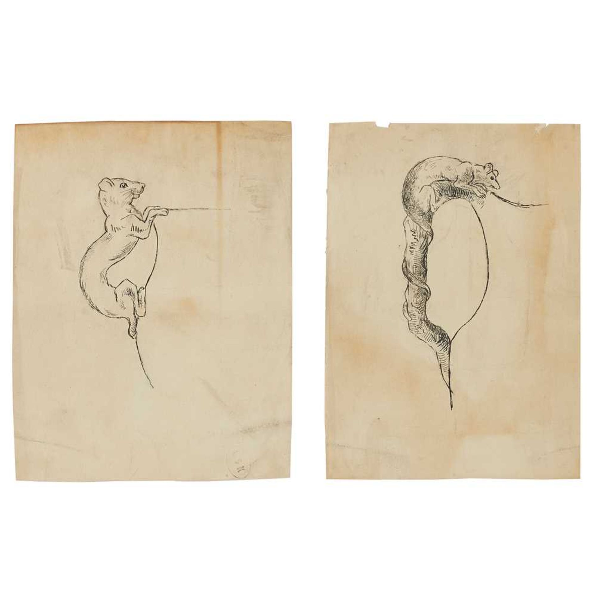 HANNAH BARLOW (1851-1916) DESIGNS FOR A ‘DOG’ JUG HANDLE AND A ‘CAT’ JUG HANDLE, CIRCA 1870 - Image 4 of 15