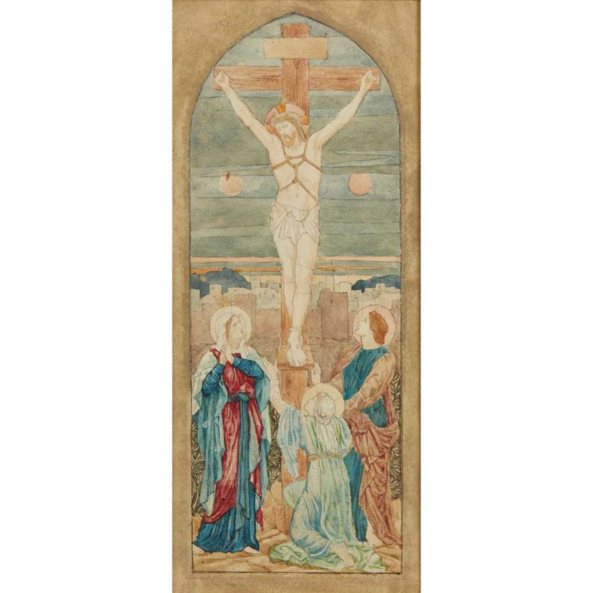 HENRY HOLIDAY (BRITISH 1839-1927) DESIGN FROM REREDOS IN ENAMELS FOR HOLY TRINITY, EDINBURGH - 1900
