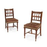 BRUCE JAMES TALBERT (1838-1881) FOR JAMES LAMB, MANCHESTER PAIR OF AESTHETIC MOVEMENT SIDE CHAIRS,