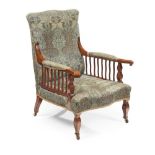 GEORGE WASHINGTON JACK (1855-1931) FOR MORRIS & CO. 'SAVILLE' ARTS & CRAFTS ARMCHAIR, CIRCA 1890