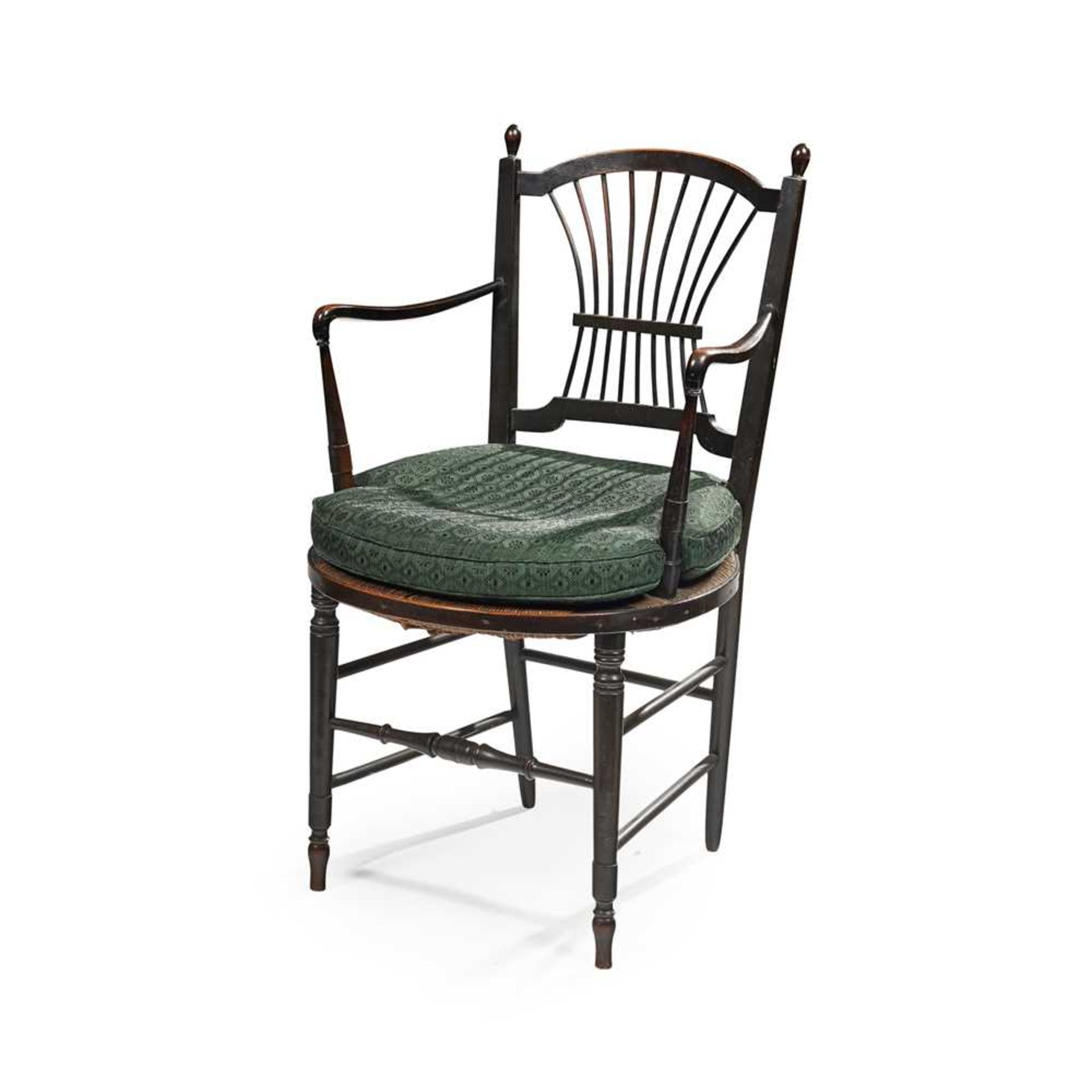 DANTE GABRIEL ROSETTI (BRITISH 1828-1882) (ATTRIBUTED) FOR MORRIS & CO. ‘SUSSEX’ ARMCHAIR, CIRCA 188 - Image 2 of 4