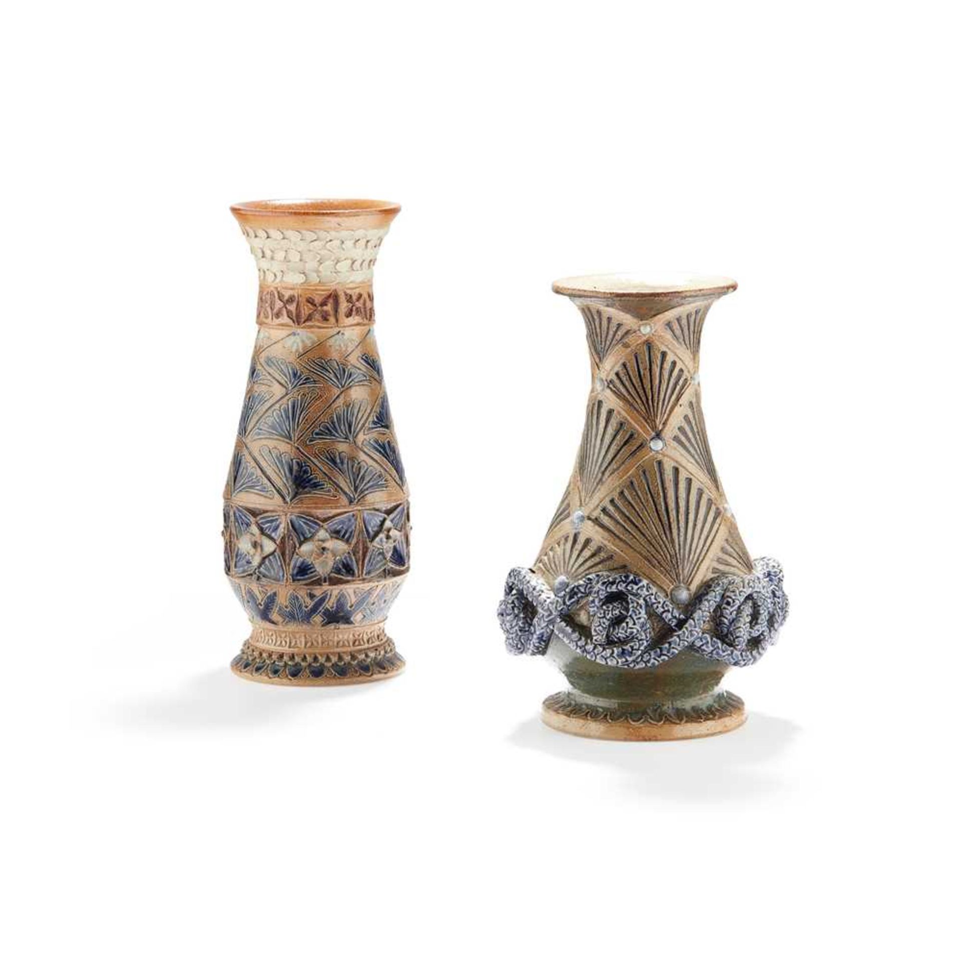 MARTIN BROTHERS TWO VASES, 1874 - Image 2 of 2