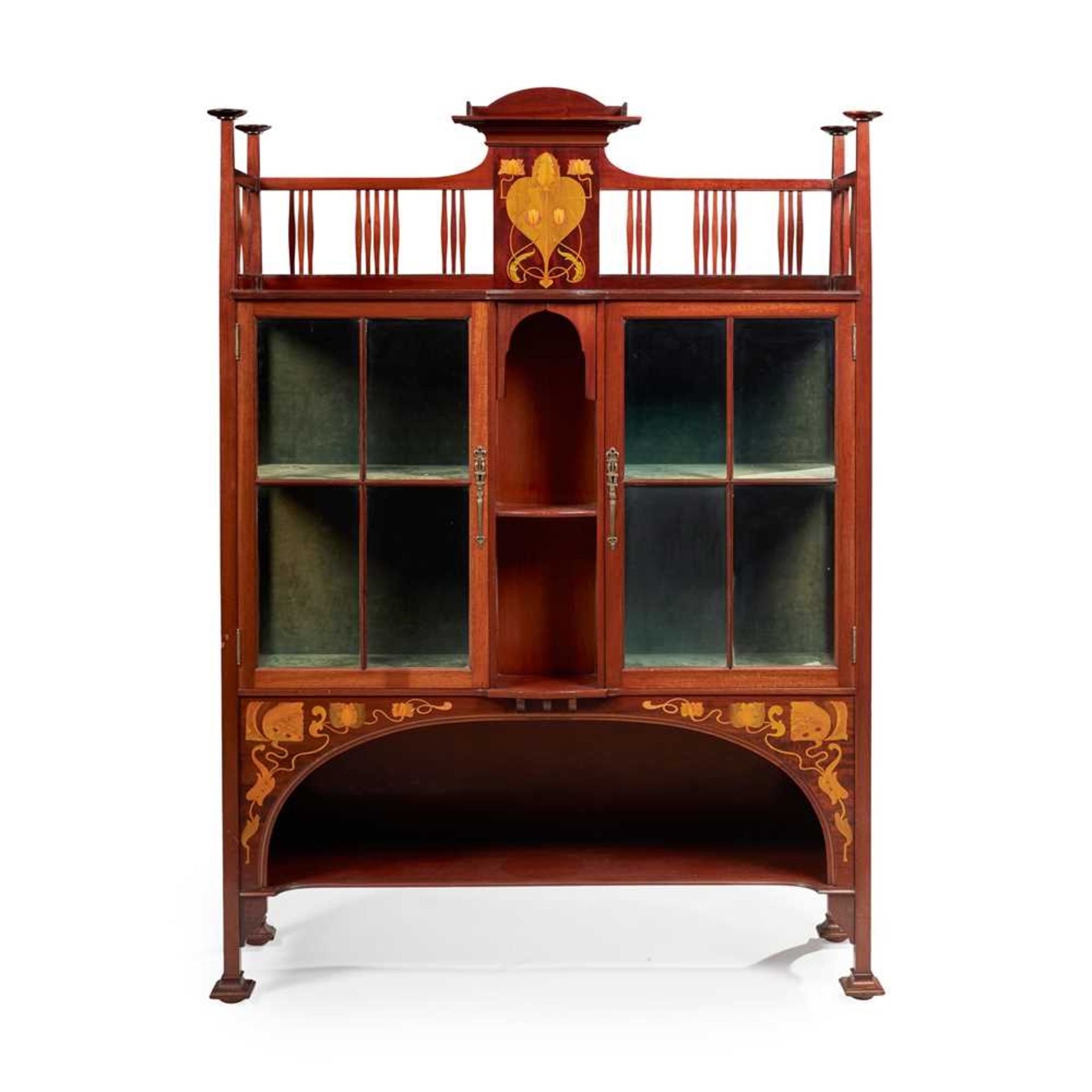 SHAPLAND & PETTER, BARNSTAPLE ARTS & CRAFTS DISPLAY CABINET, CIRCA 1900 - Image 2 of 2