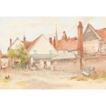 WILLIAM JOHN MONTAIGNE (BRITISH 1839-1902) OLD INN AND BUILDINGS, HEMEL HEMPSTEAD