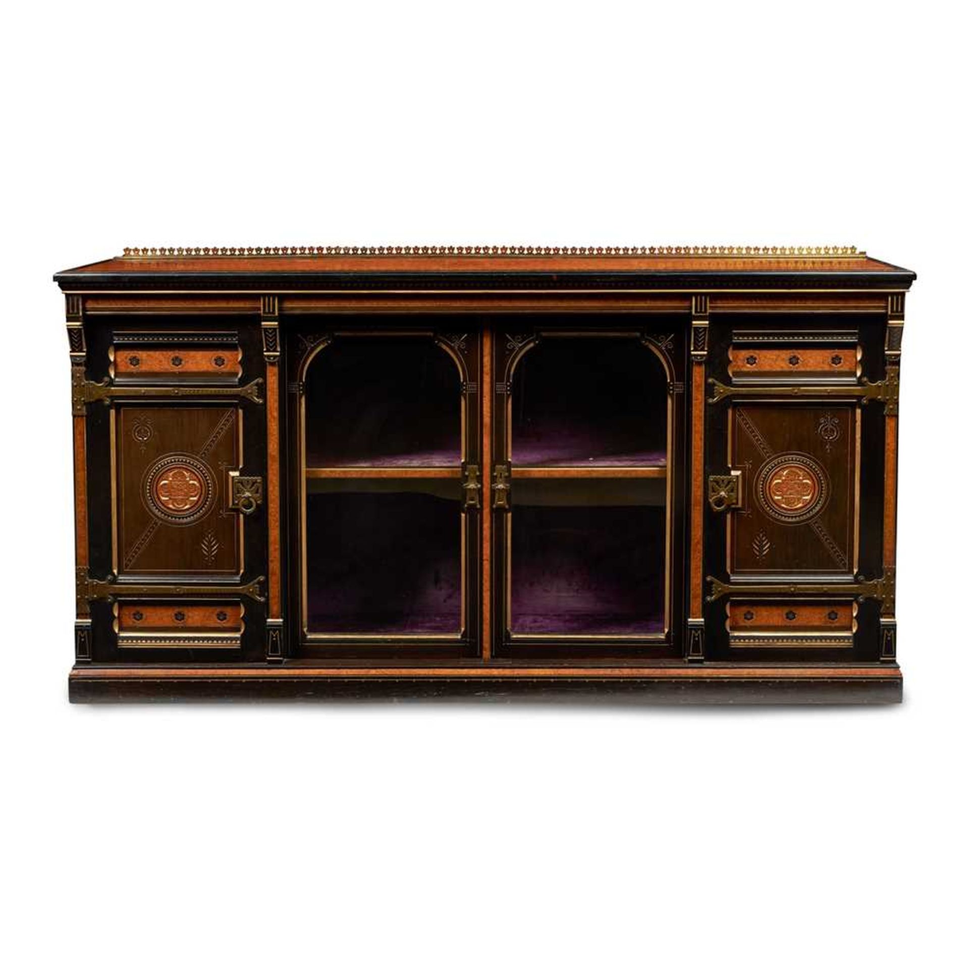 CHARLES BEVAN (ATTRIBUTED) FOR JAMES LAMB, MANCHESTER AESTHETIC MOVEMENT SIDE CABINET, CIRCA 1870