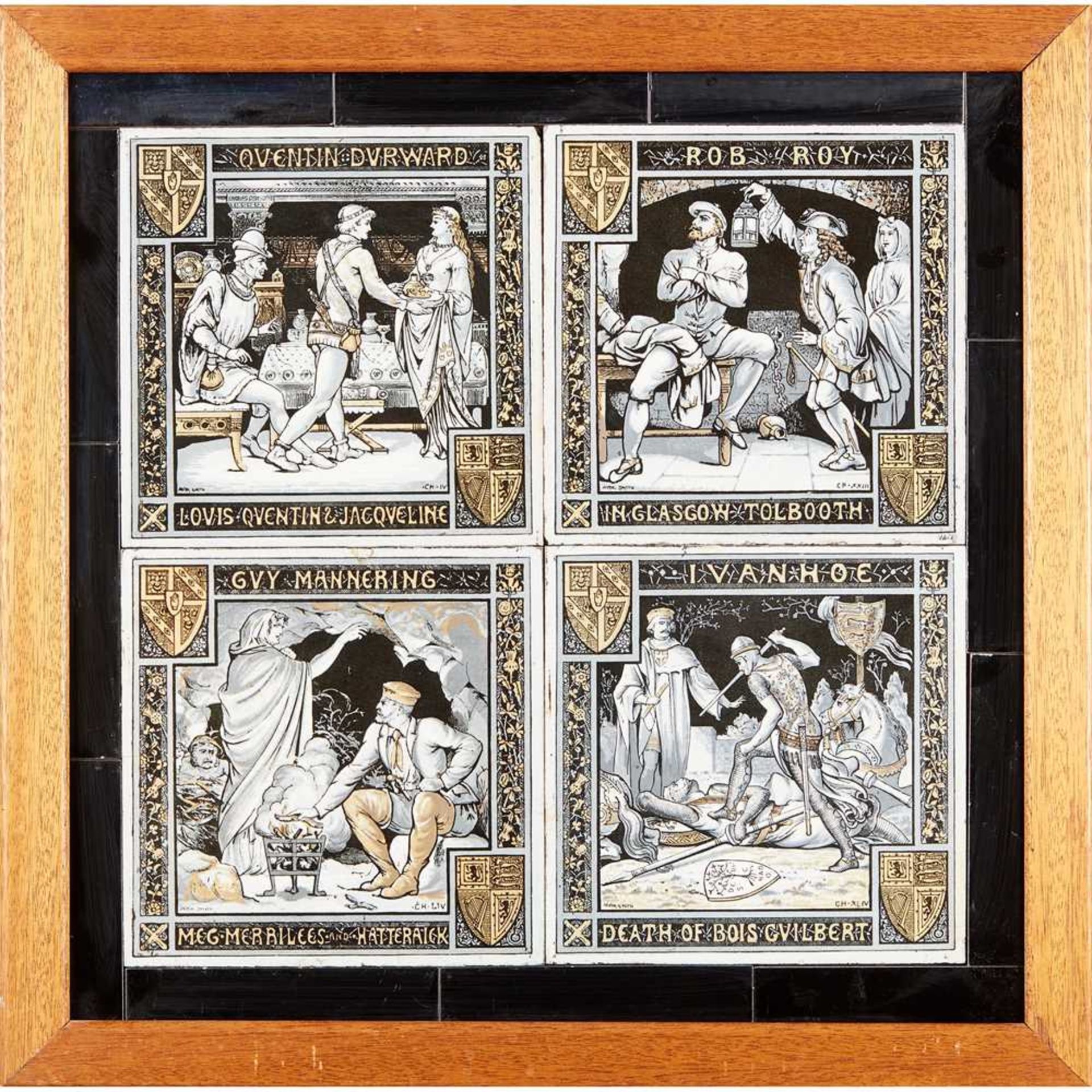 JOHN MOYR SMITH (1839-1912) FOR MINTONS CHINAWORKS GROUP OF FRAMED TILES, CIRCA 1880 - Image 8 of 12
