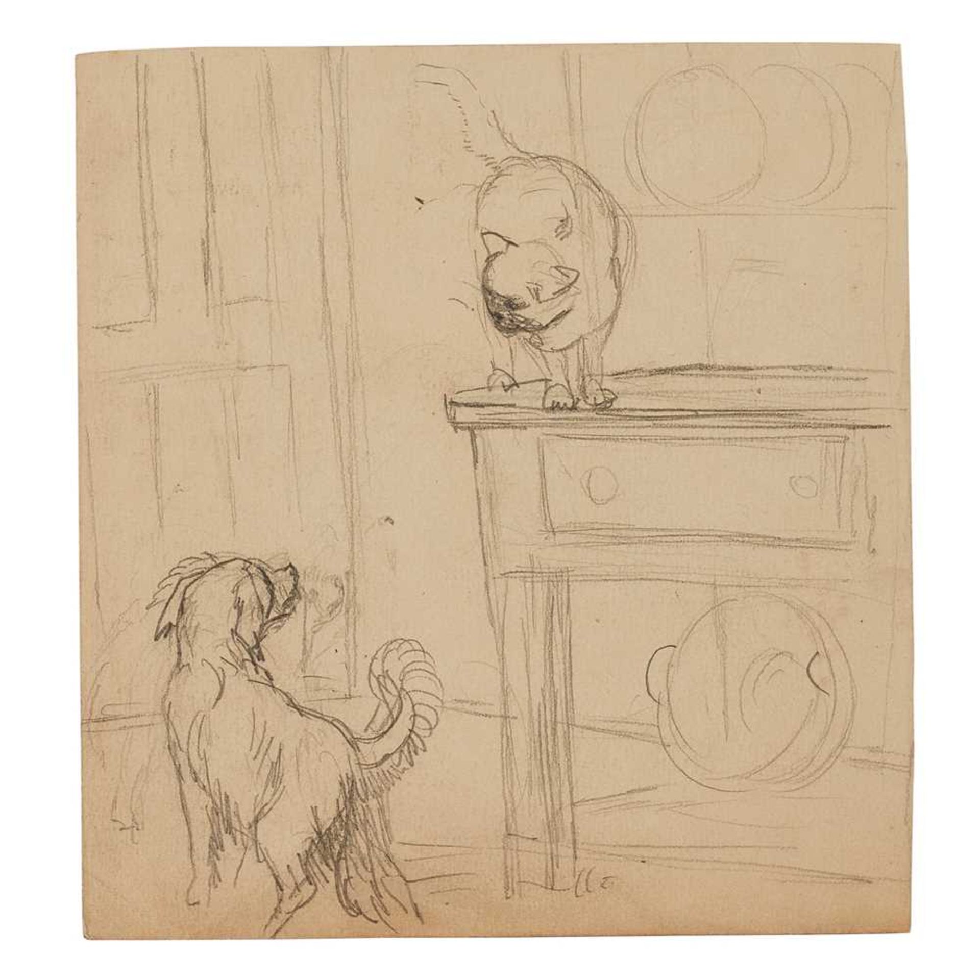 HANNAH BARLOW (1851-1916) THE DOG CARD GAME, 1870 - Image 5 of 17
