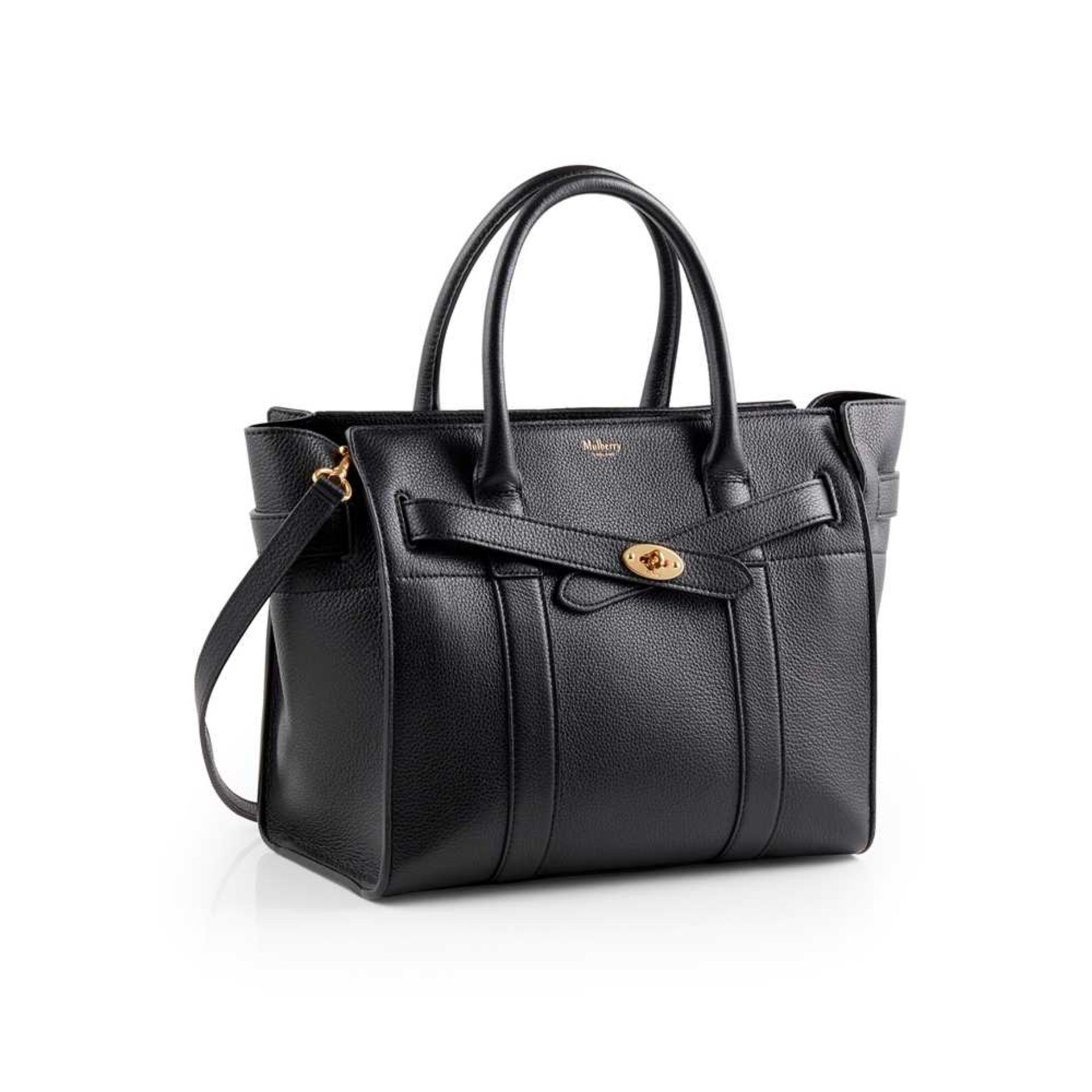 A black leather Zipped Bayswater handbag, Mulberry - Image 2 of 4