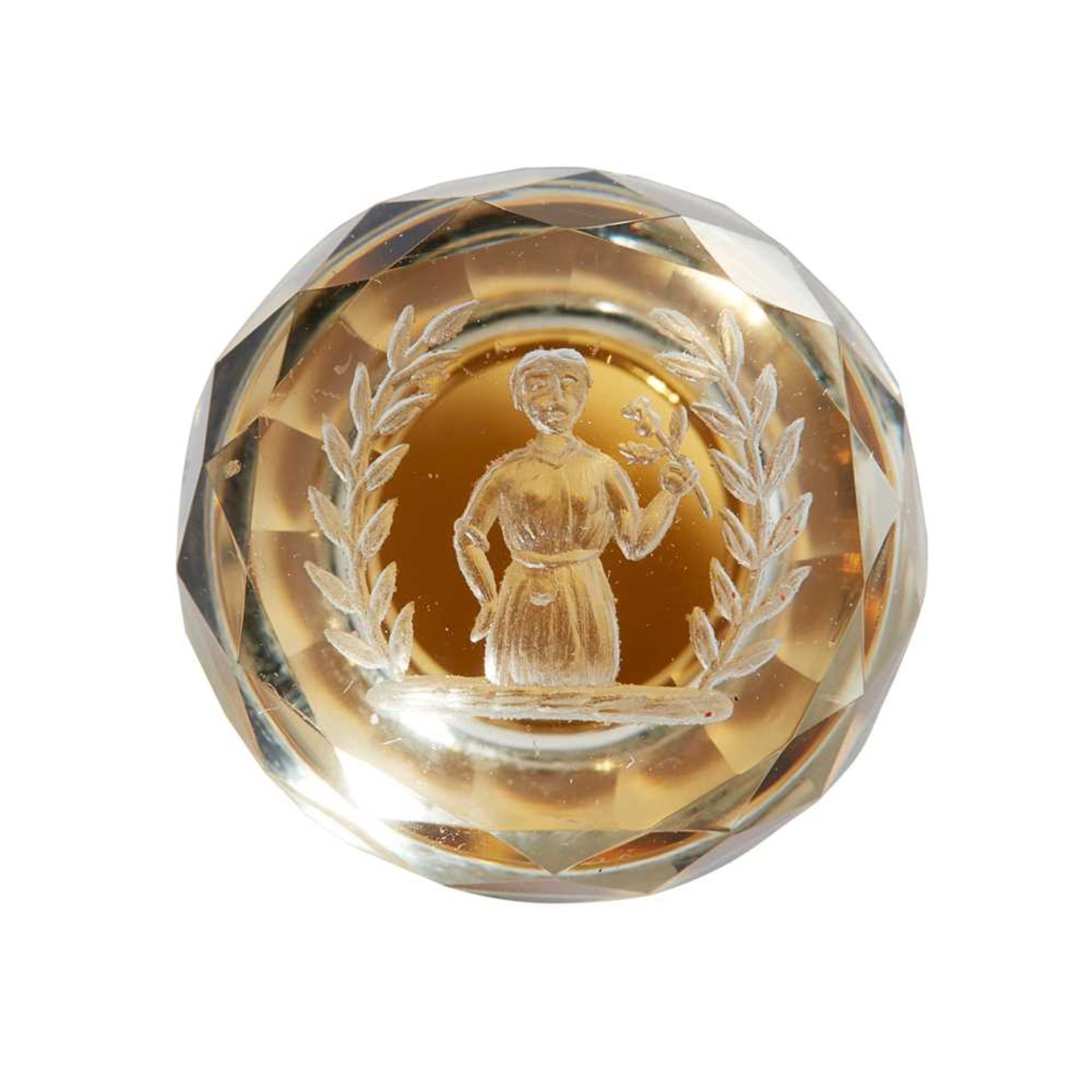 ROYAL INTEREST - A cased citrine set seal - Image 2 of 4