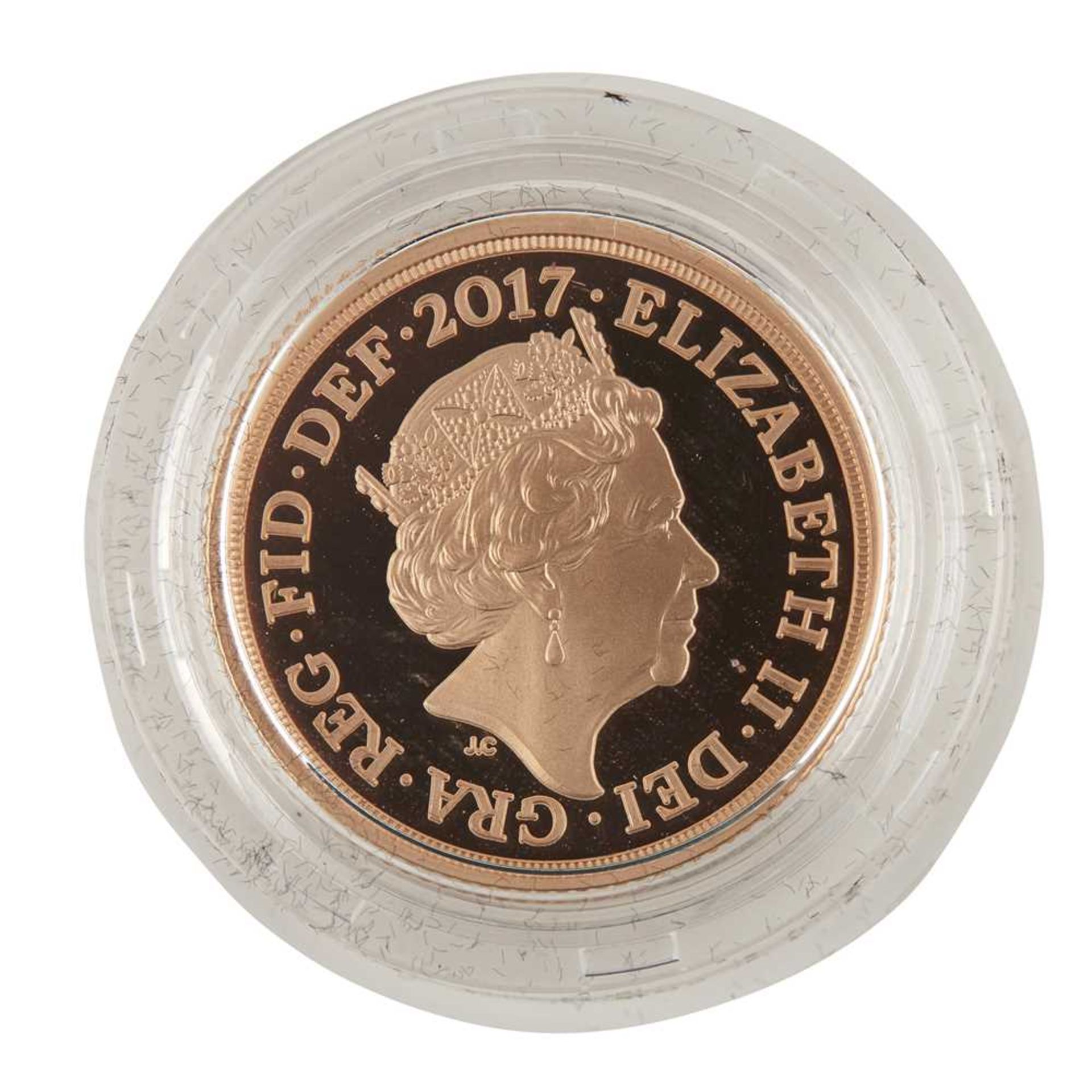 A 2017 Piedfort proof sovereign