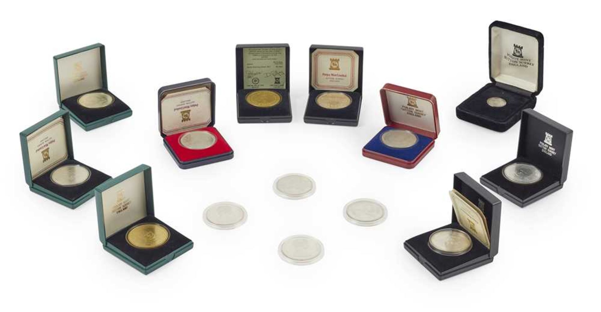 A group of Isle of Man silver proof coins