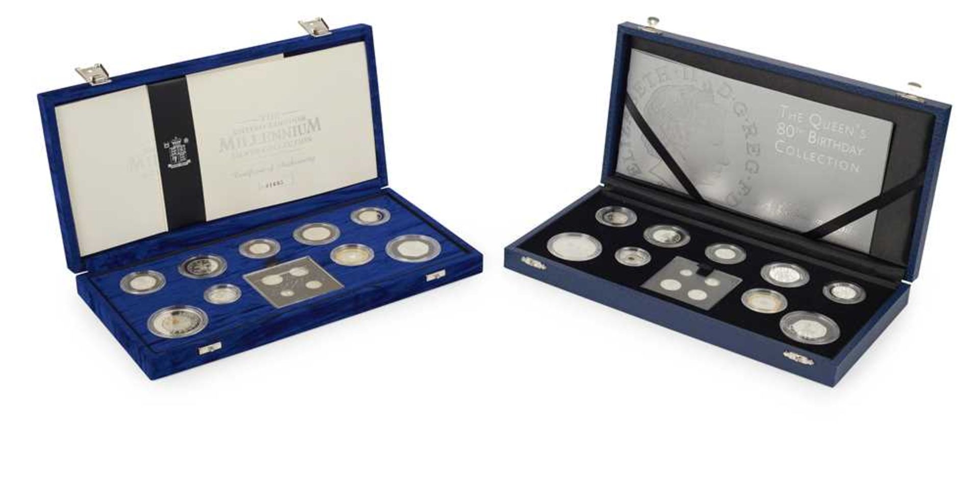 A 2006 Queens 80th Birthday Collection Royal Mint silver proof set