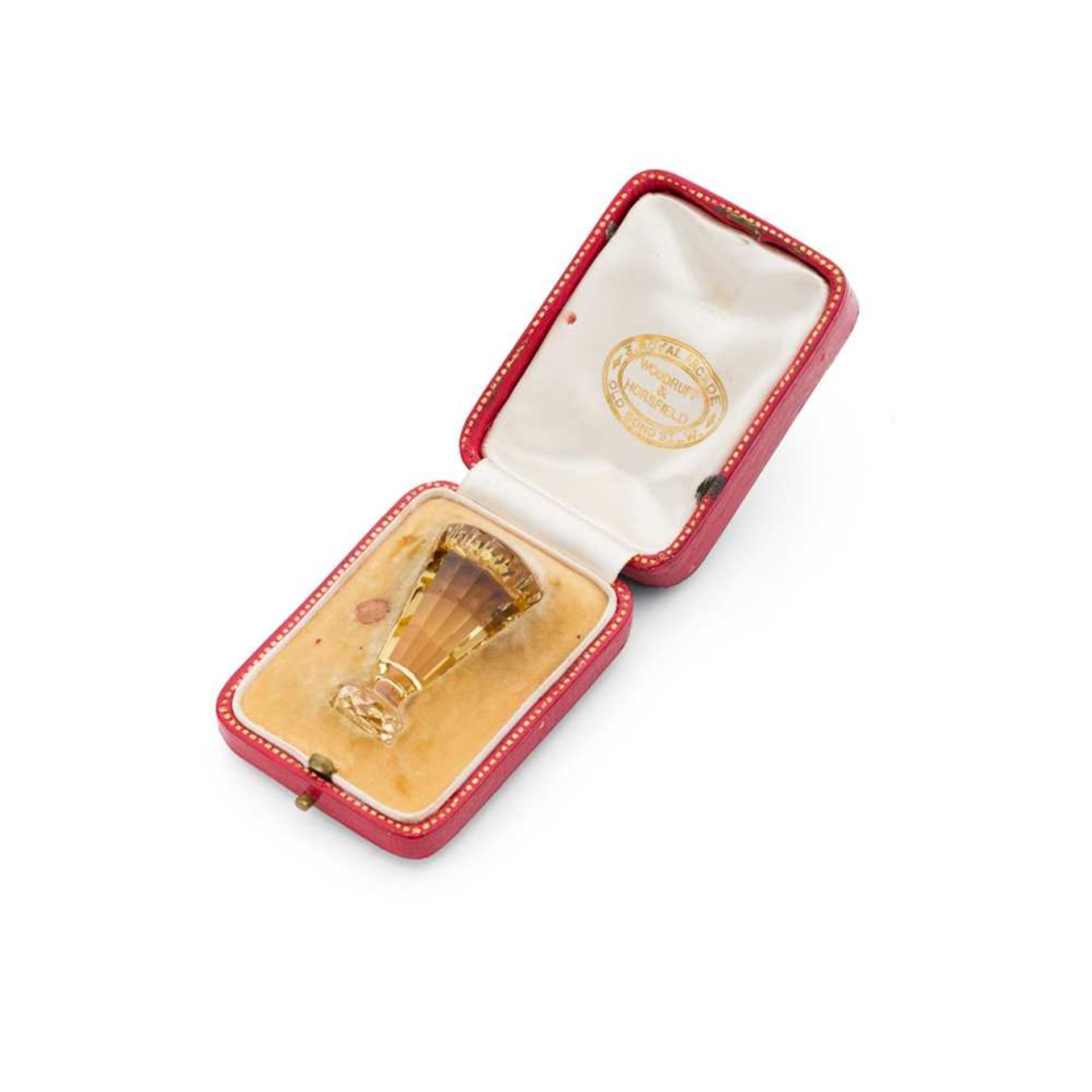 ROYAL INTEREST - A cased citrine set seal - Image 4 of 4