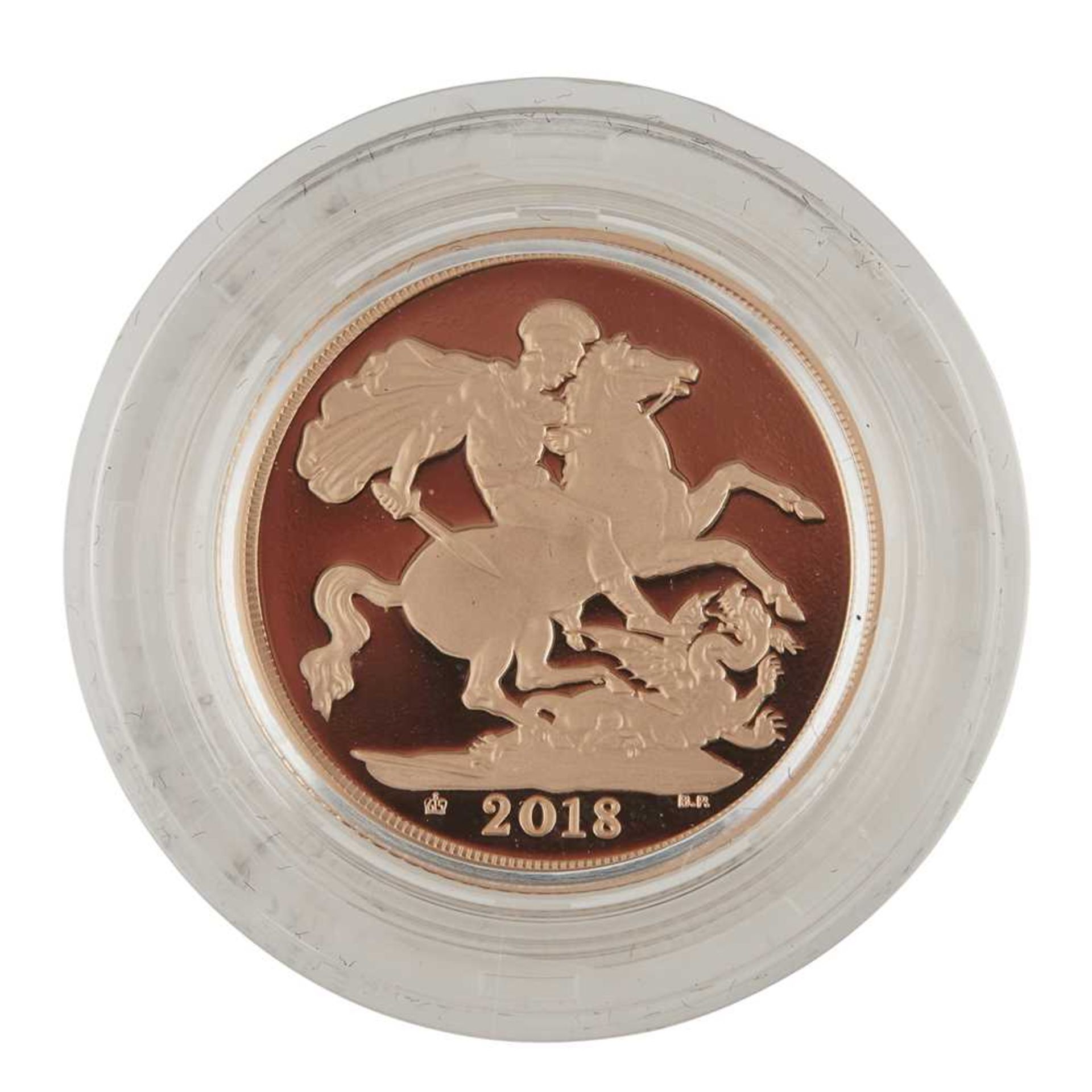 A 2018 Piedfort proof sovereign