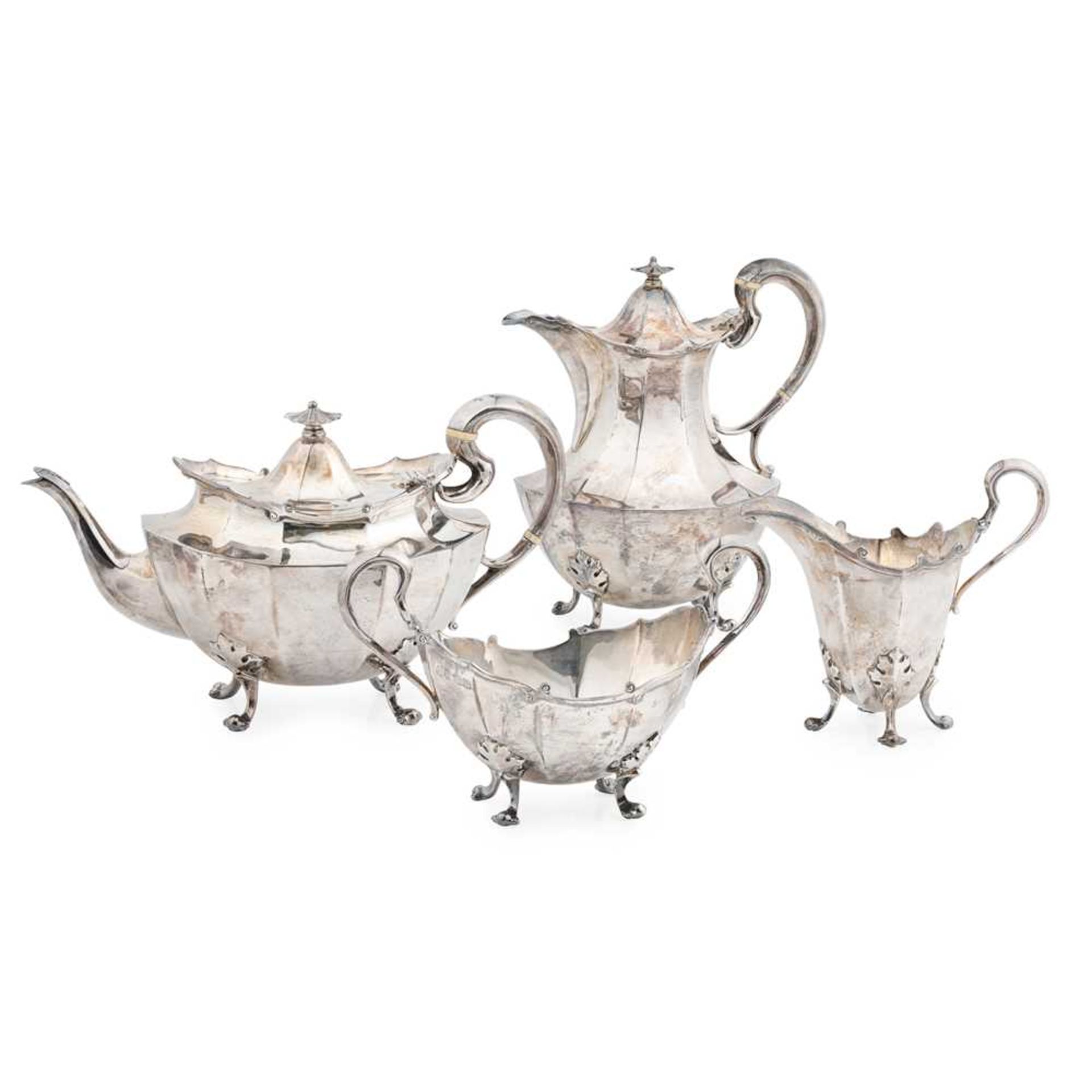 A four piece tea service