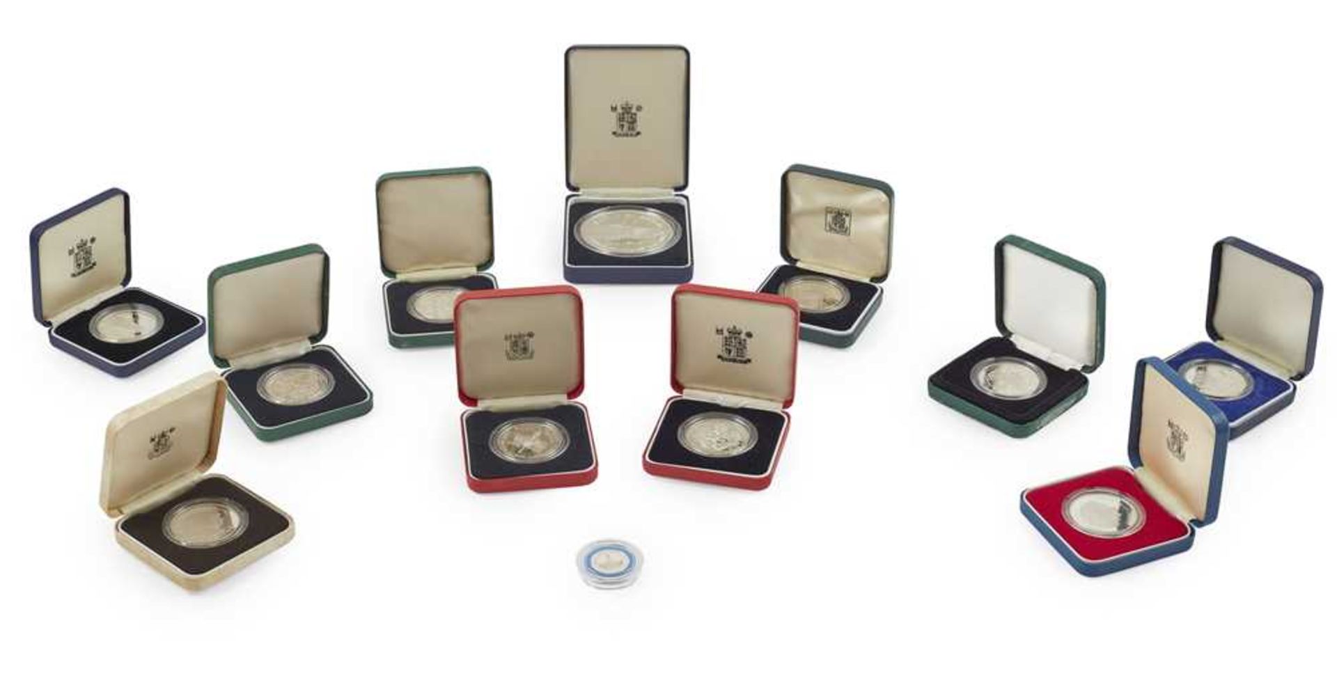 A collection of Channel Island silver proof coins