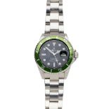 Rolex: a 'Kermit' stainless steel wrist watch