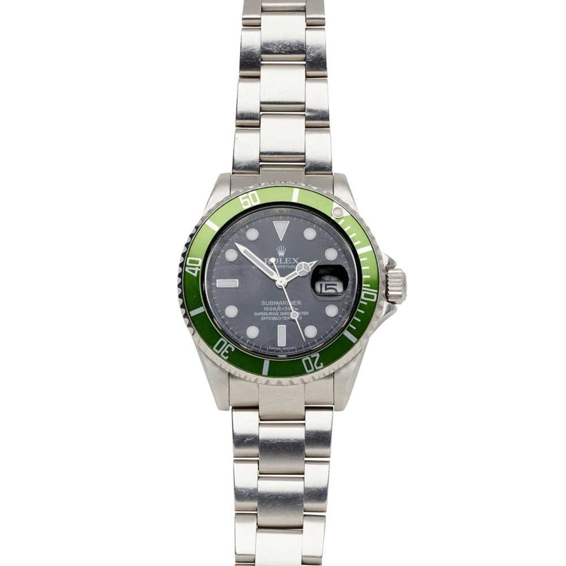 Rolex: a 'Kermit' stainless steel wrist watch