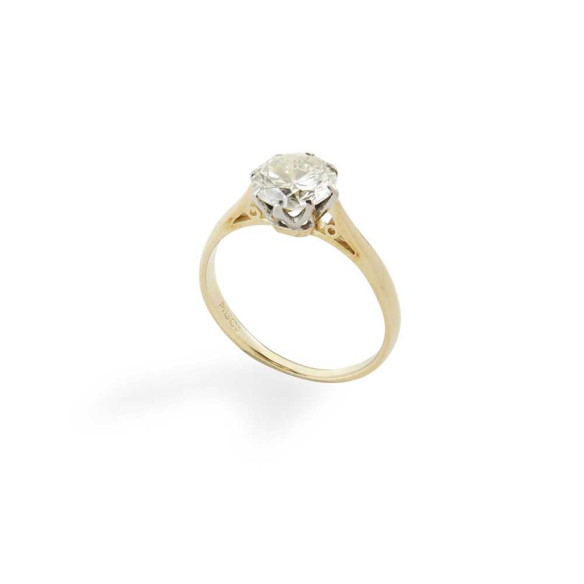 A single-stone diamond ring