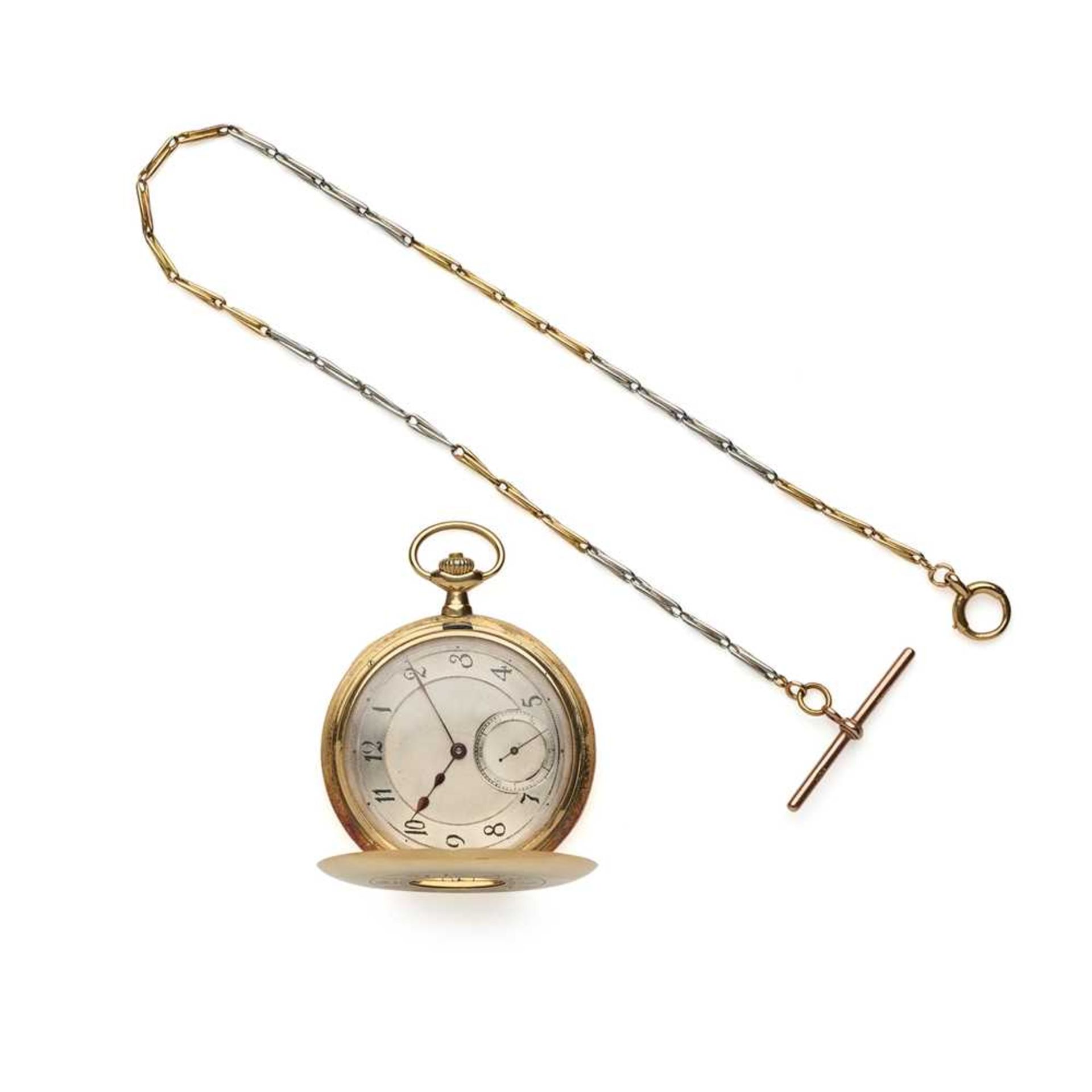 Le Roy et Fils: gold pocket watch and chain - Image 2 of 2