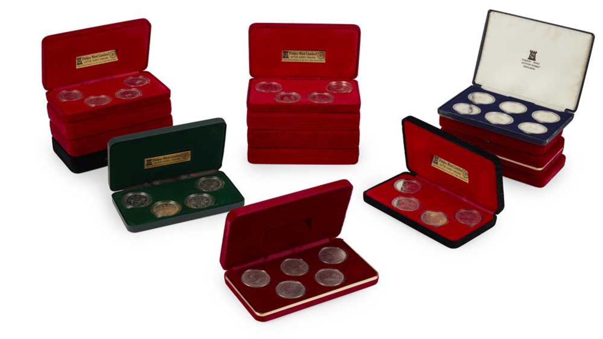 A collection of Isle of Man silver proof sets