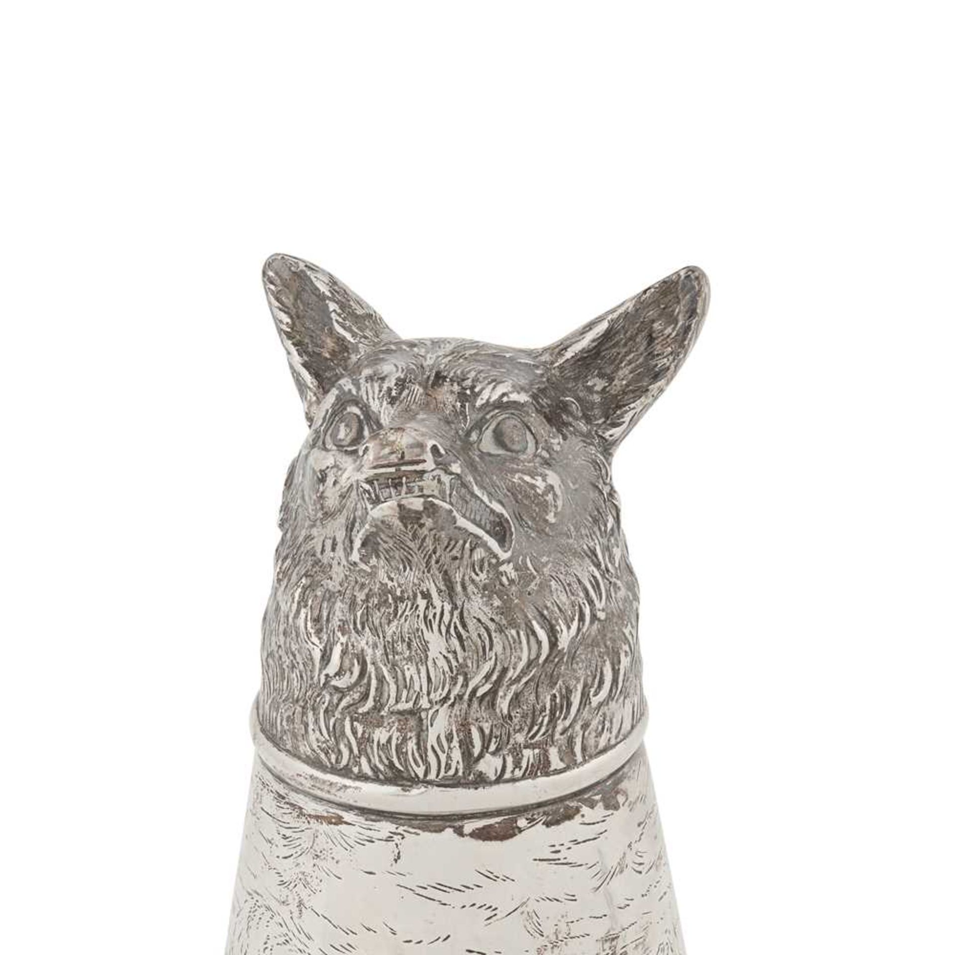 A 1920s wolf head stirrup cup - Image 2 of 4