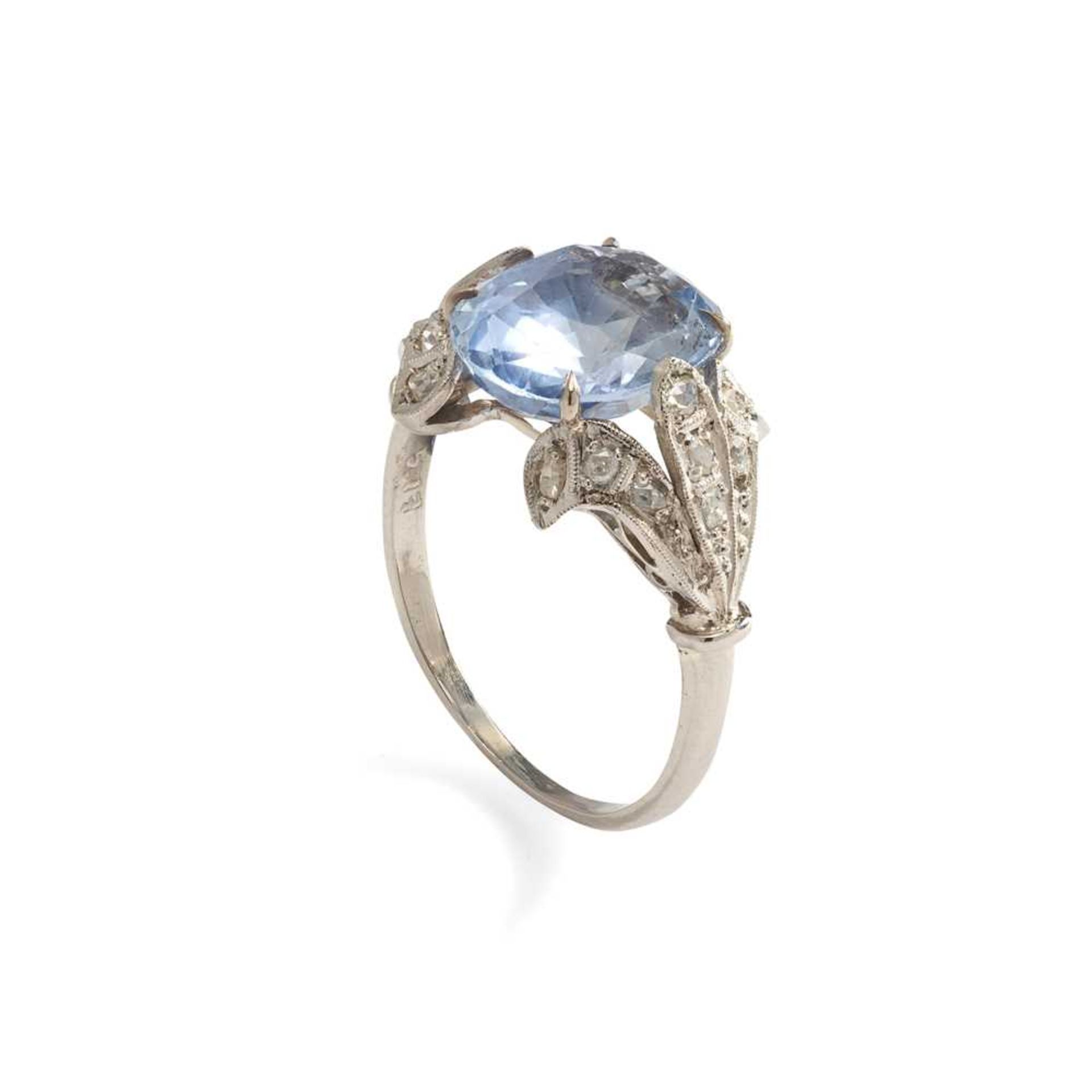 A sapphire and diamond ring