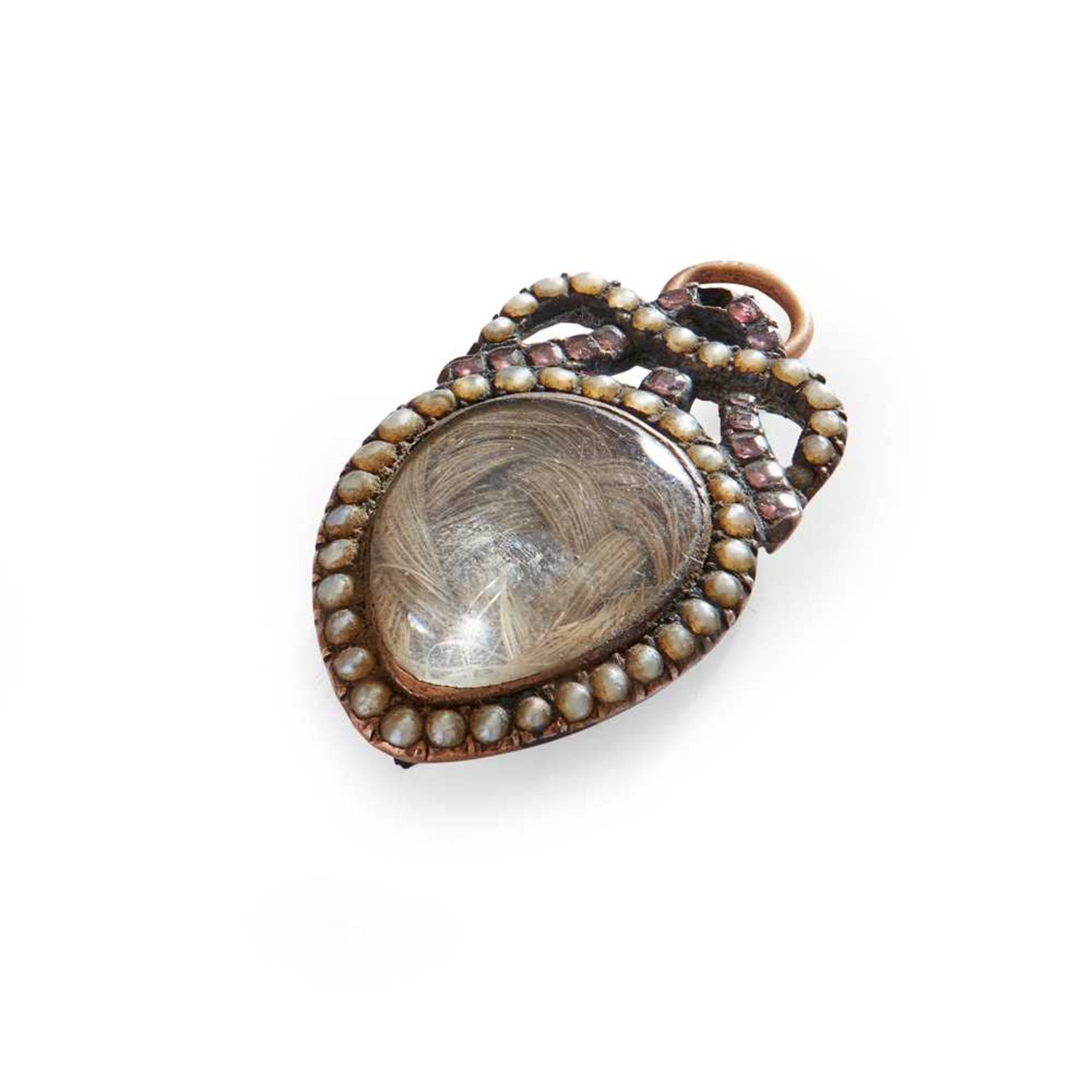 JACOBITE INTEREST - A mid/late 18th century gem-set pendant