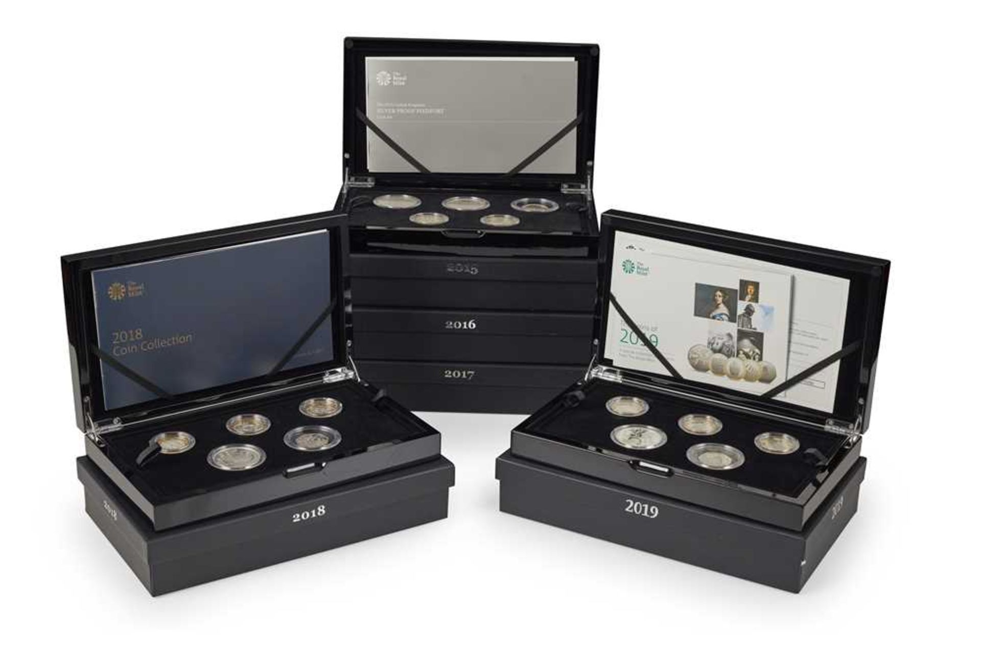 A collection of Royal Mint silver Piedfort proof set