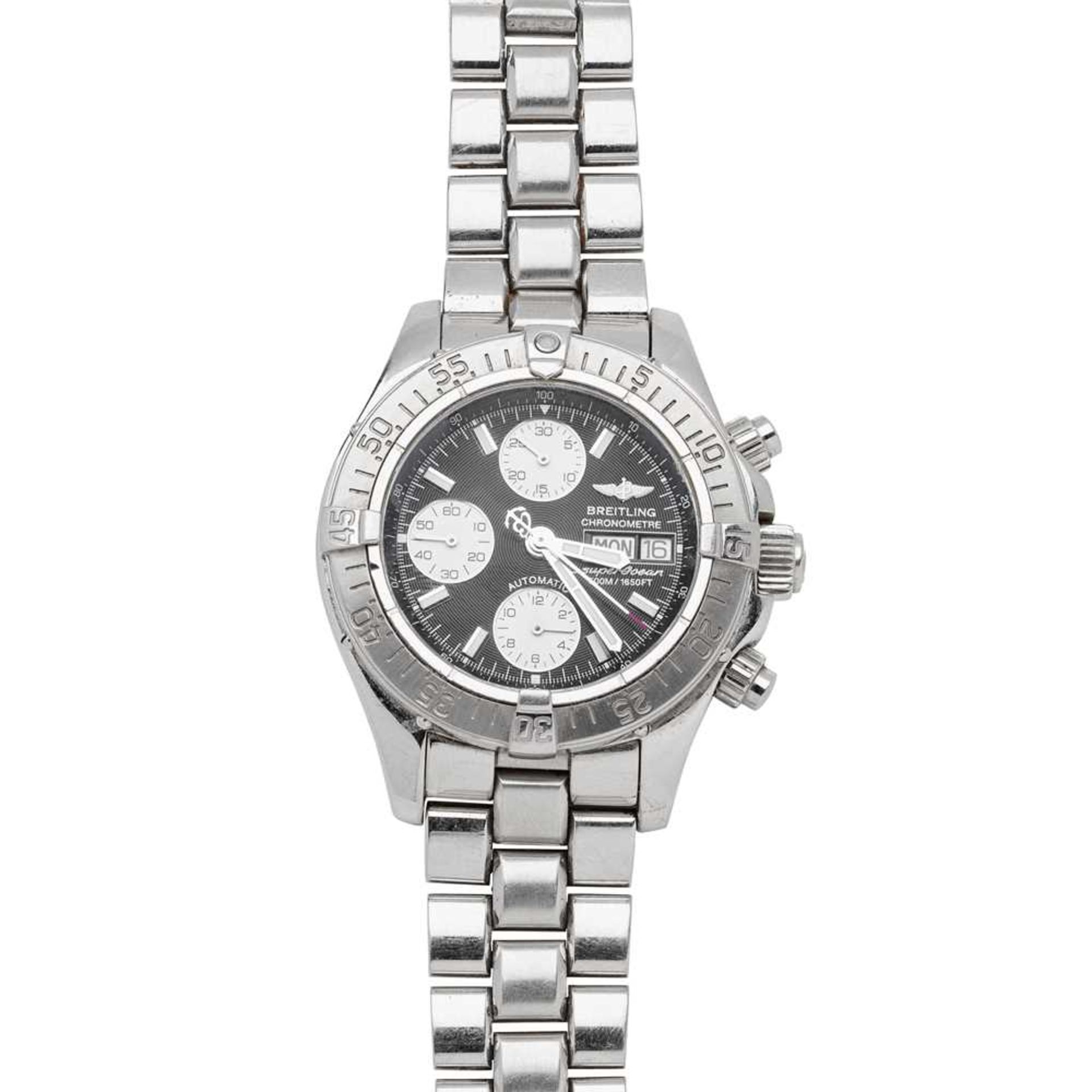 Breitling: a stainless steel chronograph wrist watch
