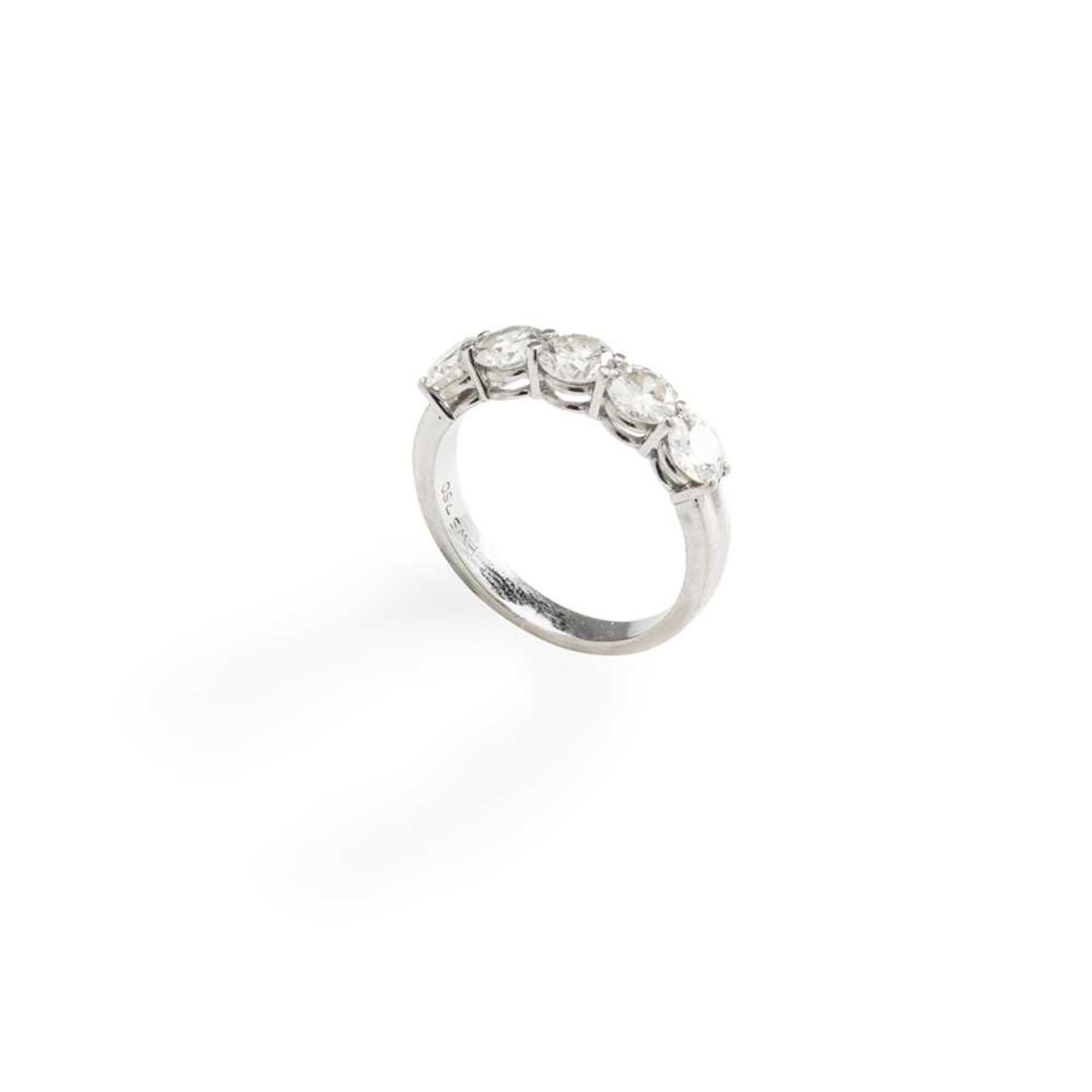 A five-stone diamond ring