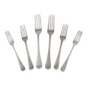 A matched set of seventeen table forks and others
