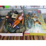 An Action Man Assault Craft in original box, two figures, various accessories and 1964 manual